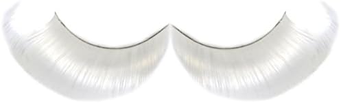 Jishen Women's Mardi Gras St Patricks Day Halloween Cosplay Feather False Eyelashes White