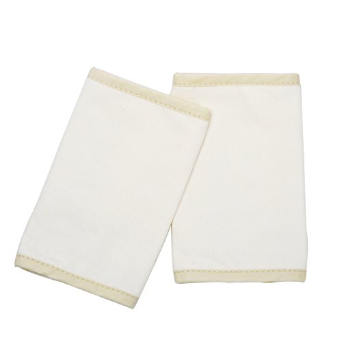 Organic Teething Pads for Baby Carriers with Snaps, Creamy (2 Pack)