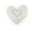 Price comparison product image Glamour Girlz White Diamante Heart Detail Ring Wedding Bridal Cushion Pillow