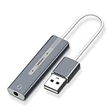 Dieses USB-Soundkarte verwendet Kabeldesign, so dass, wenn Sie die USB-Stecker in den Laptop stecken, wird es nicht anderes USB-Gerät beeinflusst Anstecken