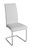 Suarez Silla de acero Merak, 4 unidades, color blanco, dimensiones 55 x 43...