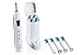 Produktbild Nevaden® Schall Zahnbürste NSZB 3.7 B2 + Zubehör 8 Ersatzbürsten Weiß/Grau
