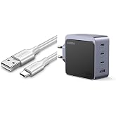 UGREEN Premium Şarj Seti: 100W GaN Adapt&ouml;r ve 1m Beyaz USB-C Kablo