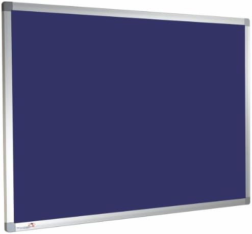 Premier Felt Noticeboard Aluminium Framed 1800mm x 1200mm, Oxford Blue