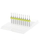 Lot de 10 forets en carbure de tungstène 3,175 mm pour perceuse CNC et outils de travail du bois 1 mm