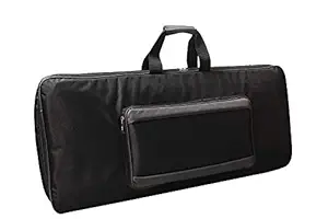 Mexa Keyboard & Piano Case/Cover For Yamaha PSR S 770 / PSR S 750 / PSR S950 61 Key Heavy Duty Gig Bag (Black with Grey Stripe)
