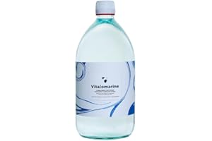 Plasma Marin 100% Naturel Hypertonique - 1 litre - Bouteille en Verre Transparent - Capté dans le parc naturel de Cabo de Gata, Almería (Mer d'Alboran) Eau de mer - VitalOmarine (1 litre)