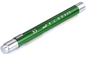 EXETON Torcia medica a LED con penna medica, pronto soccorso, infermieri, medici, esami, regalo (verde)