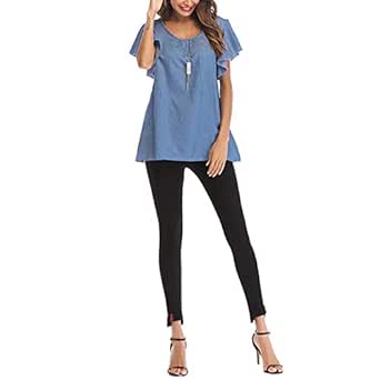 short sleeve denim shirt womens plus