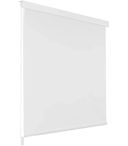 Store De Douche Demi-Cassette PEVA Milky Stone 140 X 240 Cm - Rideau De Douche Enroulable Transparent