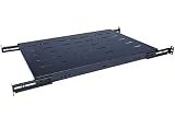  Rising fijo accesorio de servidor estante 1U 19 \"estantes de montaje en rack de 4 postes ajustable de profundidad para servidor de red en rack