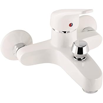 Einhebel Badewannenarmatur in Weiss/Gold.: Amazon.de: Baumarkt