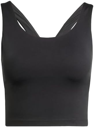 adidas Donna all Me Medium Support Tank Bra, Black, S