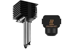 YUYUEMI Bambu Lab A1/A1 Mini kit de extremo caliente extraíble de alta velocidad, 0.2/0.4/0.6/0.8, boquilla de acero endurecido de alto flujo de repuesto para impresora 3D (0.4 mm)