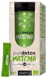 SIKEN Form purdetox Te Matcha 14 sticks + Glass Flask