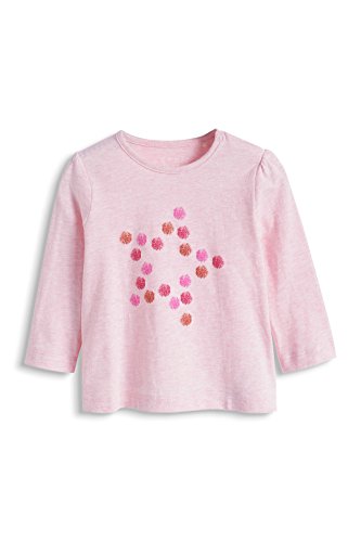 ESPRIT Baby-Girls Long Sleeve T-Shirt, Coral Red, 9-12 Months (Manufacturer Size:80)