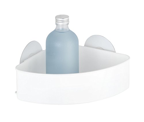 Wenko 21825100 Static-Loc Eckablage Osimo - Befestigen ohne bohren, Kunststoff - Polypropylen, 24 x 9,5 x 17,5 cm, weiß