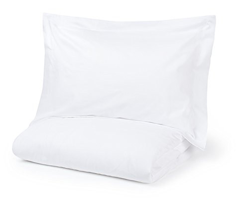 Cot Bed Duvet Cover and Oxford Pillow Case Classic White
