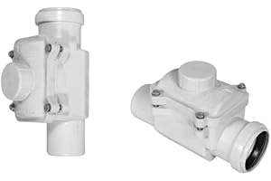 ISTA TOOLS Senkrecht Rückstauklappe Ø DN 50, 75 Rückstauverschluss Rattenschutz für HT - KG Rohre Rückschlagklappe abwasser (DN-50 Senkrecht)