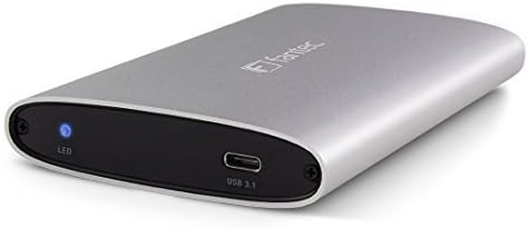 FantecAluminium 25U31 External hard drive case for 2.5 SATA HDD/SSD Caddy USB 3.1 and UASP, Data transfer rate up to 10 Gbit/s, Passive Cooling, Aluminium Housing – Silver