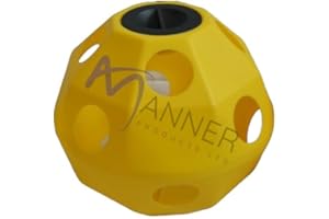 MANNER PRODUCTS Hay Ball Feeders for Horses and Ponies (Free Delivery) (Yellow, 75mm)