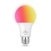 Produktbild HaoDeng Bluetooth Mesh Smart LED Lampe 40W RGBW, Dimmbar 16 Mio Farben Beleuchtung und DIY Leuchtmittel, Musik & Mic Innenbeleuchtung E27 Bulb kompatibel mit Alexa, Google Home und Siri
