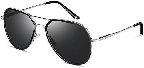 Polarized Aviator Sunglasses, GARDOM UV Protection Sunglasses Vintage Mirrored Metal Frame for Men Women