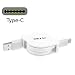 Produktbild Bovake USB 3.1Type-C einziehbares Kabel Daten Sync Ladekabel Kabel für Samsung Galaxy Hinweis 7 (White)