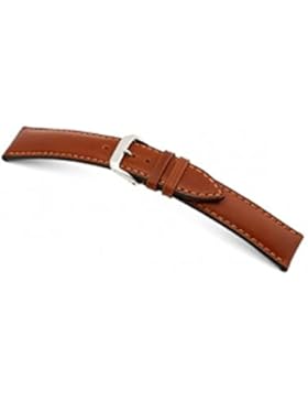 RIOS1931 Uhrenarmband Echt Juchten Cognac Bandanstoss 22 mm