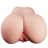 HUIJIAN USB Smart Aussprache Körper Erwärmung Männliche Masturbation Reife Frau Gefühl Vaginalen Gesäß Puppe Sex Liefert 3D Unabhängige Dual-Channel-Weichsilikon Voller Elastizität 17 * 18cm