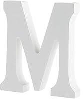 FACILLA&reg; Holzbuchstabe Buchstabe-M Holz Buchstaben Party Hochzeit Fest Deko Wei&szlig; Modisch