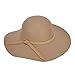 Produktbild AVTRY Sonnen Hut Kristallfrauen-Damen-Breiter Rand-Filz-Bowler-Strand-Hut Sun Cap Summer
