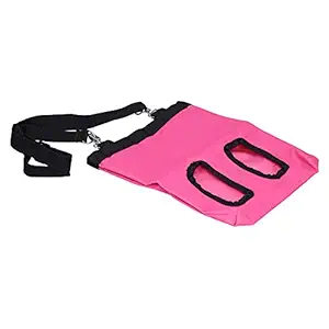 Hanging Feeder Bag, Dirt?Resistant and Washable Small Animal Feeder Bag Beautiful Appearance for Rabbits Guinea Pigs, Hamsters for Pet Owners(Pink)