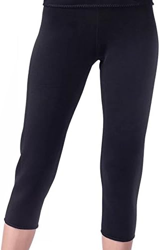 Hot Sweat Pants Neoprene Sauna Pants For Weight Loss Leg Fat Burner Women's Capris Slimming Short Pants Hot Yoga Leggings Shapewear Thermo Body Shapers (3XL, Black)