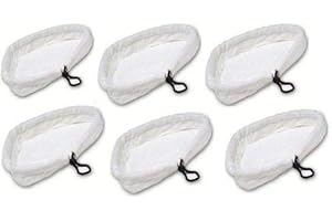 Filtamagic Compatible 6 x Microfibre Steam Mop Pads For Russell Hobbs Steam & Clean Pro 21340-56