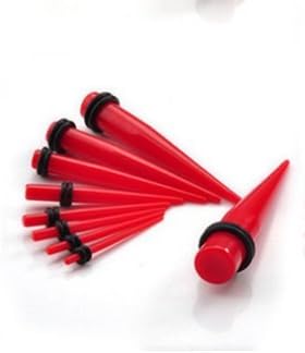 SROVFIDY Ear Stretchers Starter Kit 36PC Taper Kit with Plugs Double O-rings 14G-00G Stretching