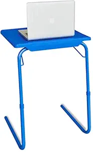 Cloudeal Table Adjustable Strong Multipurpose Portable Laptop Table, Study Table, Kids Table, Office Table, Dinning Table (Aqua Blue)