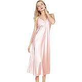 Yvelands Damen Dessous Patchwork Kimono Ärmellos Chemise Reizwäsche Pyjamas Kleid Transparente Damen Robe (M,Rosa)