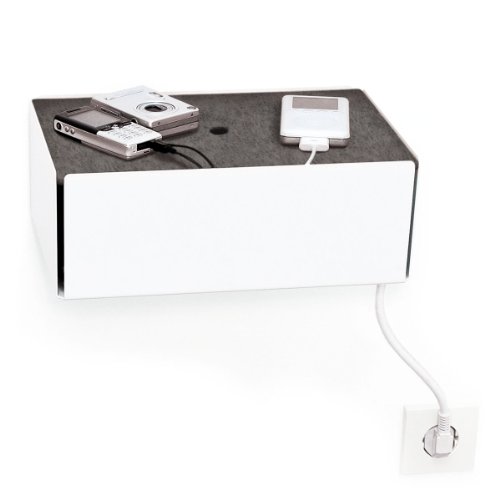Konstantin Slawinski Charge-Box weiß-grau / Kabelbox für Ladegeräte oder Mehrfachsteckdosen / 31,5x21x11,5cm - 3