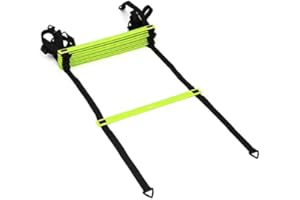 Ronex Sports Escaleras de Velocidad, Agilidad y coordinación ( 4M, 6M o 8M) - Ideal para deportes de Equipo como Fútbol, Hockey, Baloncesto, Rugby - También Funcional para el entrenamiento Fitness, HIIT , CrossFIT - Incorpora Bolsa de Transporte