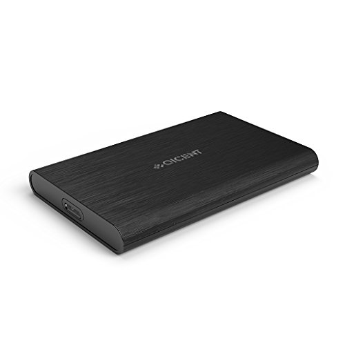 QICENT Festplatte Gehäuse USB 3.0 SATA Festplattengehäuse 2.5 Zoll ABS Kunststoff bewegliche Werkzeug Freie Festplattenlaufwerk case mit USB3.0 Kabel für 7mm 9.5mm HDD / SSD - eingebauter JMS578 Chipsatz Schwarz