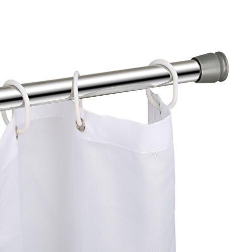 AuraLum® 140-250cm Verstellbare Duschvorhangstange Spannstange aus Aluminium Silber Teleskop Duschstange Teleskopstange Dusche Stange ohne Bohren (Durchmesser: ca. 2,2cm) - 5