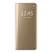 Produktbild Galaxy J7 2017/J730FD Hülle,Grandcaser Clear S-View Flip Schutzhülle mit Kickstand Funktion [Schlaf/Aufwachen Funktion] Ultra-dünne Lichtdurchlässig Spiegel Klappcover Smart Cover für Samsung Galaxy J7 2017/J730FD-Gold