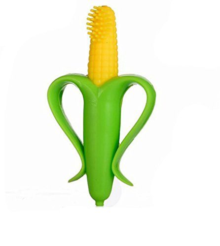 Jasgood Corn Shape Soft Bendable Training Teether Toy For Baby