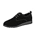 Produktbild OdeJoy Damen Schuhe Einfarbig Flache Spitze Wildleder Weiblich Einzelne Schuhe Kurz Stiefel Mode Knöchel Eben Beiläufig Spitze Oben Schuhe Casual Schuhe Wild Shoes (Schwarz,39)