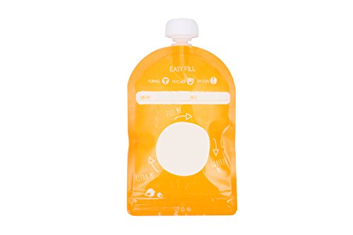 babalino EasyPouch – der wiederverwendbare Quetschbeutel, Quetschie Snacker als Behälter zur Aufbewahrung, zum Befüllen und Einfrieren von Babynahrung und Frucht-Smoothie, BPA und PVC frei, 5er Pack - 2