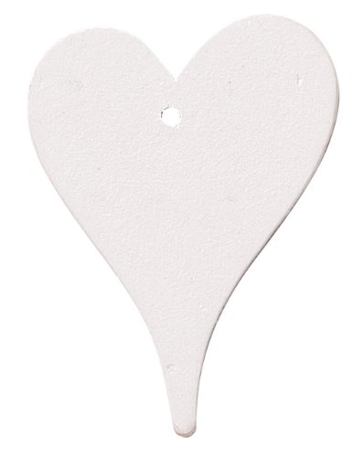 RAYHER 8801502 Holz-Herzen, 6 cm, Beutel 72 Stück, weiß