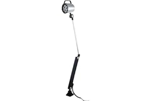 XUNDE Upgraded 7W Plus Long Arm 40+40cm Machine Lighting 220V Adjustable Aluminum Alloy LED Work Light for Lathe, CNC Milling Machine, Drilling Machine (7W)
