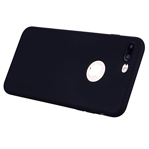 Funda iPhone 7 Plus Cover iPhone 8 PlusKcdream Suave Soft Silicona Handy TPU Carcasa Protector Anti-Rayado Flexible Luxury Funda Slim Fit Dura Brillante Brillo Purpurina Caso Llamativa Pr  Ctico Hermoso Ultra Delgado Liso Case Superficie Color S  Lido Candy Bumper Cover Funda Case Caso Phone Case Cover Para iPhone 7 Plus   8 Plus  5 5 Pulgadas  - Ner  n