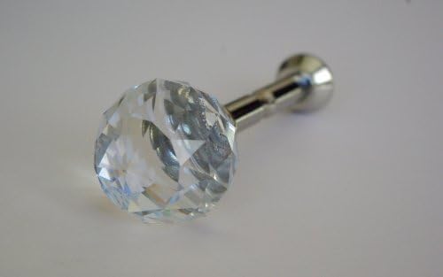 Crystal Straight Curtain Holdbacks – Silver 115mm (Pack of 2)